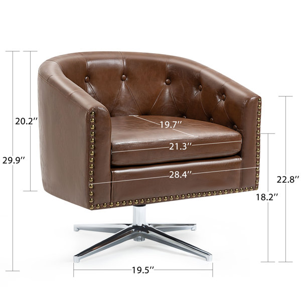 Williston Forge Upholstered Swivel Club Chair Reviews Wayfair